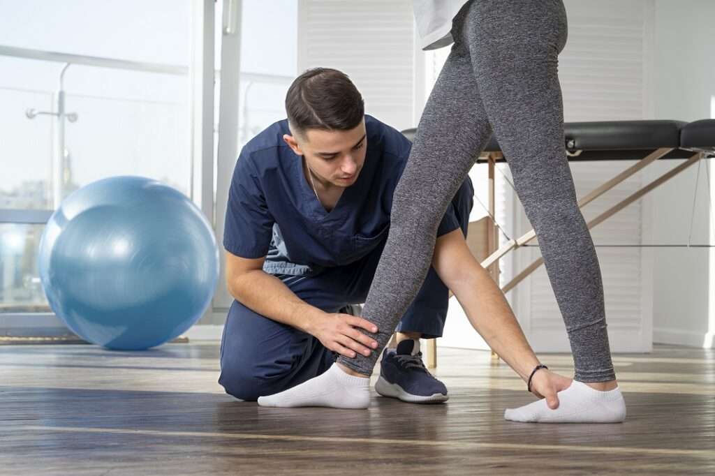 Close Up Physiotherapist Helping Patient